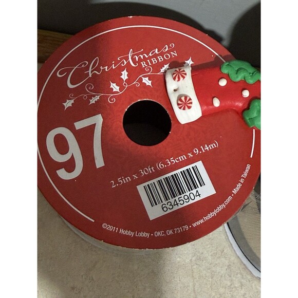 NEW 3 jumbo rolls wired edge ribbon 2.5" x 60” gold metallic sheer Black Lot 3 - Picture 6 of 6